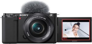 Sony Alpha ZV-E10 - APS-C - Cámara con lente intercambiable, sin espejo, para videoblogueros, color negro