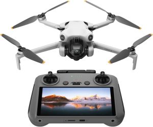 DJI Mini 4 Pro (DJI RC 2), Mini-Drone plegable con cámara de video HDR 4K para adultos, menos de 0.549 lbs/249 g, tiempo de vuelo de 34 minutos, distancia máxima de transmisión de video de 12.4